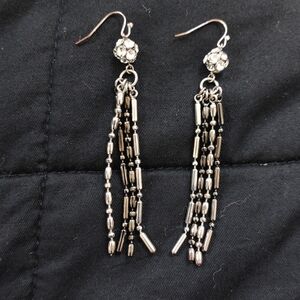 Brighton Silver And Black Dangle Earrings